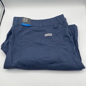 NWT Columbia Washed Out Hiking Fishing‎  Shorts Mens 42W 8L Blue